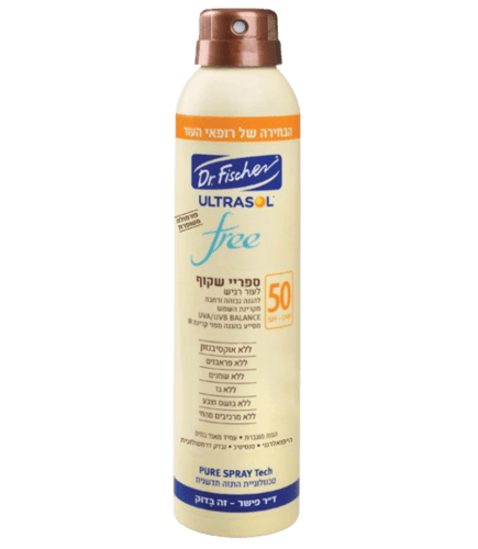 אולטרסול | ספריי שקוף | לעור רגיש | SPF50 | מכיל 200 מל דר פישר | Dr Fischer