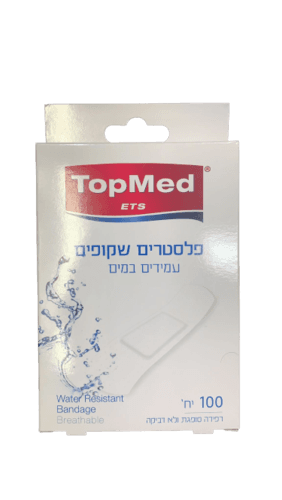 טופ מד | פלסטרים שקופים | עמידים במים | מכיל 100 יחידות