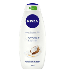 תחליב רחצה בניחוח קוקוס עדין | מועשר בשמן חוחובה טבעי | מכיל 750 מל | Coconut Jojoba Oil | ניוואה | NIVEA