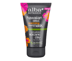 מסכת בוץ מתחממת מסדרת הוואין וולקניק | 113 גר | Hawaiian Detox Warming Mud Mask | אלבה בוטינקה | alba botanica