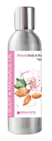 שמן גוף ועיסוי | שקדים | שילוב ייחודי של שמן שקדים שמן שומשום ויטמין C ויטמין E | שמן מרגיע מפנק ובניחוח עדין נעים וממכר | סי אוף ספא | Sea Of Spa
