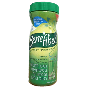 בנפייבר | אבקת סיבים תזונתיים דקסטרין חיטה | תורם לשמירת פעילות עיכול תקינה | מכיל 261 גרם
