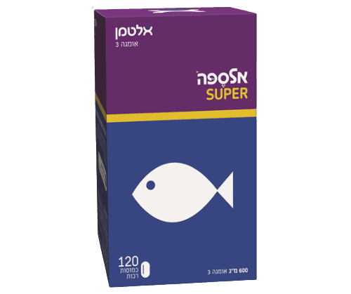 אלספה סופר | אומגה 3 | עוצמה כפולה | 120 כמוסות | אלטמן | ALTMAN