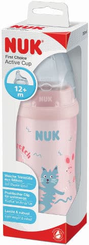 בקבוק אימון פיירסט צויס אקטיב קאפ NUK FIRST CHOICE | מכיל 300 מל | 12 חודשים | נוק | NUK