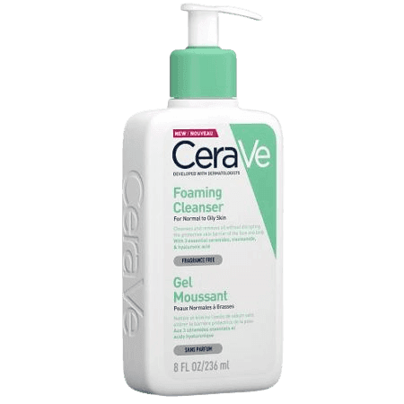 גל ניקוי מקציף | לעור רגיל עד שמן | מכיל 236 מל | סרווה CeraVe