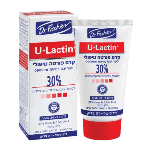 דוקטור פישר | יולקטין קרם | פורטה טיפולי | 30 לעור יבש ומחוספס | 50 מל | U-Lactin דר פישר | Dr Fischer