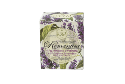 נר צמחי | רומנטיקה | ריח לבנדר טוסקני וורבנה | מוצר טבעוני | נסטי דנטה | nesti dante