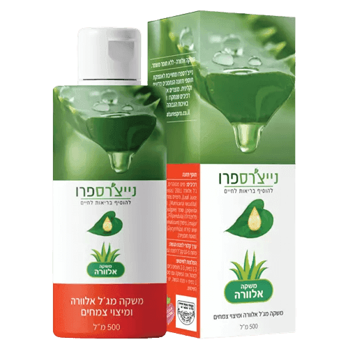 משקה צמחים אלוורה אורגני | מכיל 500 מל | נייצרס פרו | Natures Pro