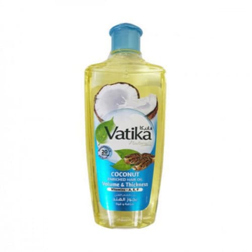 שמן קוקוס | מועשר בתמציות קוקוס קיק וחינה | מעניק נפח ומחדש את השיער | מכיל 200 מל | וטיקה | Vatika