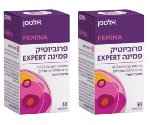 מבצע זוג | פרוביוטיק | פמינה אקספרט | 60 כמוסות | אלטמן | ALTMAN