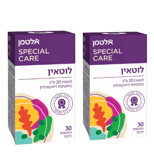 מבצע זוגי | לוטאין | 20 מג | בתוספת זיאקסנתין | 60 כמוסות | אלטמן | ALTMAN