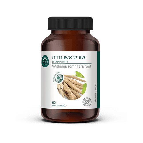 שורש ויתניה משכרת | אשווגנדה | מכיל 60 טבליות צמחים | ברא צמחים | BARA