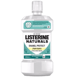 ליסטרין נטורלס שטיפת פה להגנה על זגוגית השן | בטעם מעודן | 500 מל | בתוספת שמנים אתרים |