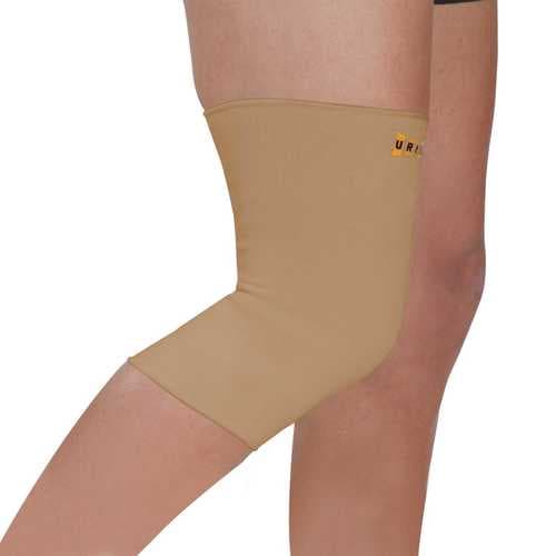 מגן ארוך לברך להקלה על כאבי ברכיים יצירת לחץ היקפי סביב הברך ושמירה חיצונית | צבע חום | תומך את הברך | מידה M אוריאל | URIEL