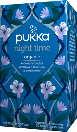 חליטת צמחים אורגנית | NIGHT TIME | נייט טיים | מכיל 20 שקיקים | פוקה | PUKKA