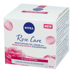 קרם לחות לפנים במרקם גל | רוז קר | מכיל 50 מל | Rose Care Moisturising Gel Cream | ניוואה | NIVEA
