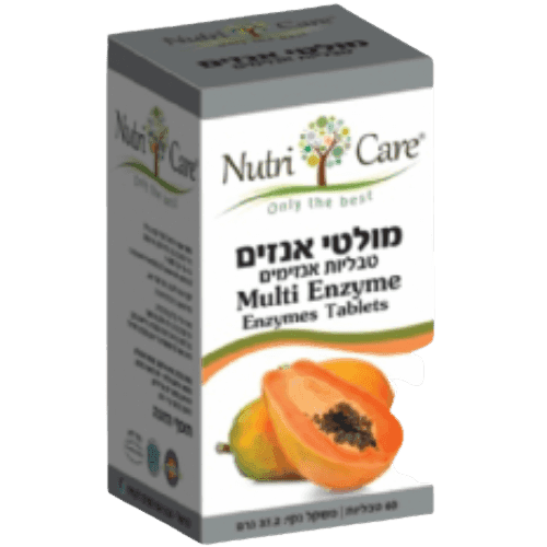 מולטי אנזים | 60 כמוסות | נוטרי קר | Nutri Care