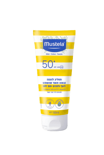 קרם הגנה גבוהה מאוד | לתינוק ילדים ולכל המשפחה | SPF50 | מל 100 | מוסטלה | Mustela