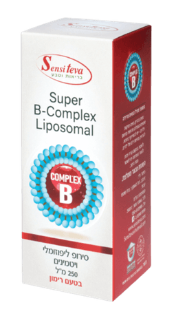 B-COMPLEX ליפוזומלי | סירופ ליפוזומלי ויטמינים | בטעם רימון | מכיל 250 מל | סנסי טבע | Sensi Teva