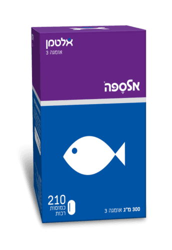 אלספה | אומגה 3 | כמוסות רכות | 210 כמוסות | אלטמן | ALTMAN