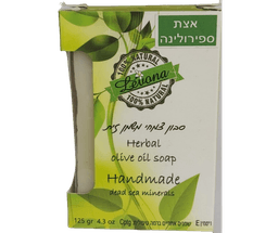 סבון צמחי משמן זית עשיר בלחות | מועשר בויטמין E ושמנים אתריים | אצת ספירולינה | לבנה | Levana