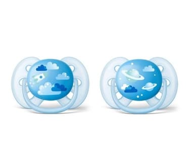 זוג מוצצי סיליקון אבנט אולטרה סופט avent ultra soft | לגילאים 6-18 חודשים | פיליפס | PHILIPS