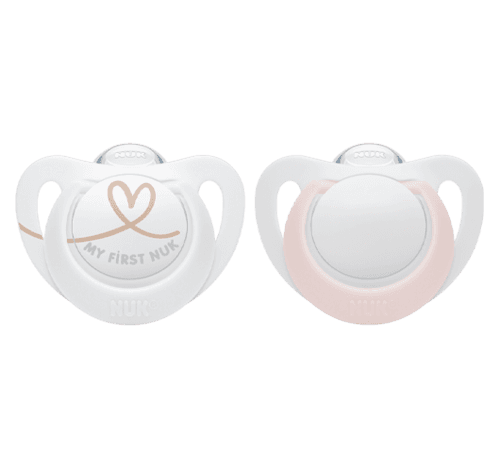 זוג מוצצי נוק סטאר NUK Star | סיליקון 0-6 חודשים | ורוד | נוק | NUK