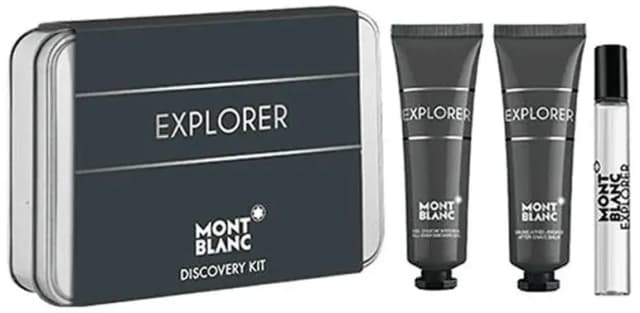 מונט בלאנק אקספלורר מארז 3 חלקים אדפ לגבר 75 מל + ג'ל רחצה 30 מל + אפטרשייב באלם 30 מל