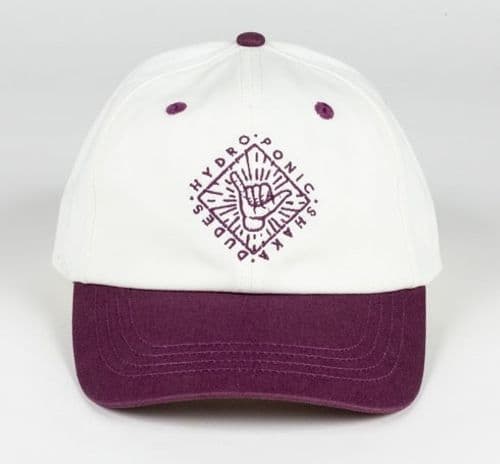 HYDROPONIC BASEBALL SHAKA DUDES CAP Natural White / Wine - HYDROPONIC - Caps