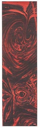 Globe Printed Griptape Red Marble 10x36 - GLOBE - גריפ טייפ לסקייטבורד