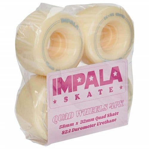 Impala Rollerskates Wheels Pastel Yellow 58mm 82A 4pack - IMPALA - Rollerskate Wheels