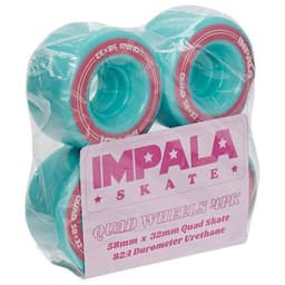 Impala Rollerskates Wheels Aqua 58mm 82A 4pack - IMPALA - Rollerskate Wheels