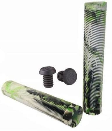 Grit Handlebar Grips 160mm Black / White / Green Fluro GRIT SCOOTER - GRIT SCOOTER - Scooter Grips