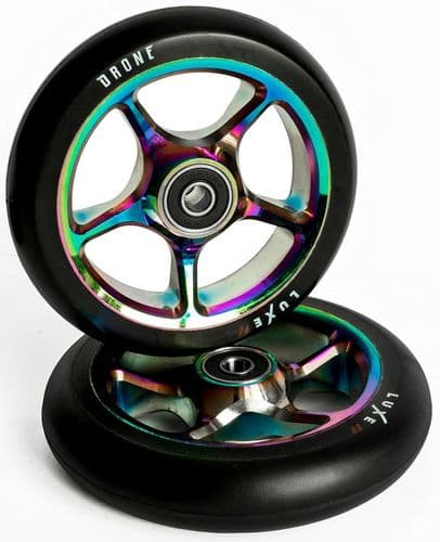 Drone Luxe II Wheel 110*24mm Neochrome/Black Drone Scooters - Drone scooters - Scooter Wheels