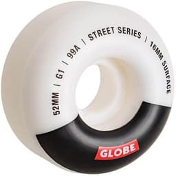 Globe G1 Street Wheel White/Black/Bar 52mm - GLOBE - גלגלים לסקייטבורד