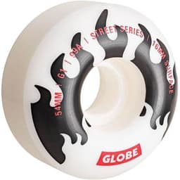 Globe G1 Street Wheel White/Black/Flames 54mm - GLOBE - גלגלים לסקייטבורד