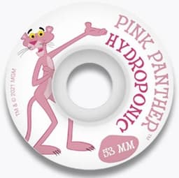 Hydroponic The Pink Panther White Skate Wheels 53mm 100A - HYDROPONIC - גלגלים לסקייטבורד