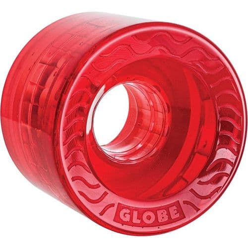 Globe Retro Flex Cruiser Wheels Clear Red 58mm - GLOBE - גלגלים לסקייטבורד