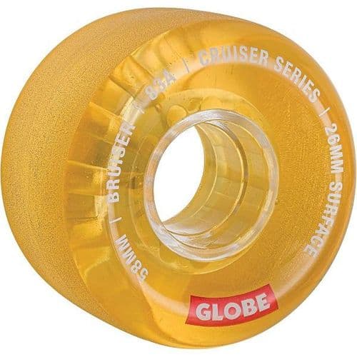 גלגלי סקייטבורד Globe Bruiser Cruiser Wheels Clear Honey 58mm - GLOBE - גלגלים לסקייטבורד