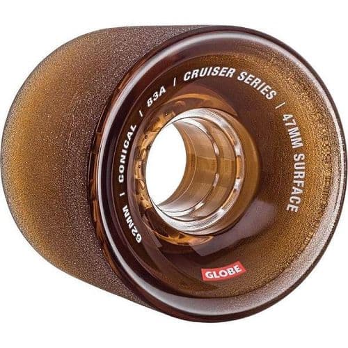 גלגלים לסקייטבורד Globe Conical Cruiser Wheels Clear Coffee 62mm - GLOBE - גלגלים לסקייטבורד