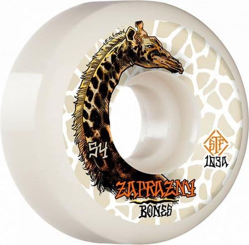 BONES WHEELS STF Pro Zaprazny Giraffe II 54x31 V5 Skateboard Wheels 83B 4pk בונס - Bones - גלגלים לסקייטבורד