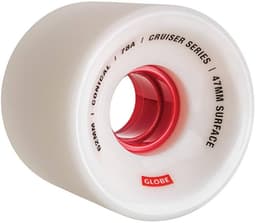 גלגלים לסקייטבורד Globe Conical Cruiser Wheels WhiteRed 62mm