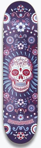HYDROPONIC MEXICAN SKULL Blue DECK ONLY 8.25 - HYDROPONIC - קרשים לסקייטבורד סטריט