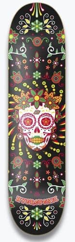 HYDROPONIC MEXICAN SKULL Black Catrina DECK ONLY 8.25 - HYDROPONIC - קרשים לסקייטבורד סטריט