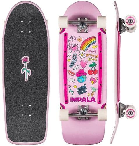 Impala 31.5 Latis Art Baby Girl Cruiser Deck - IMPALA - קרשים לסרף סקייט מדמה גלישת גלים /קארבר