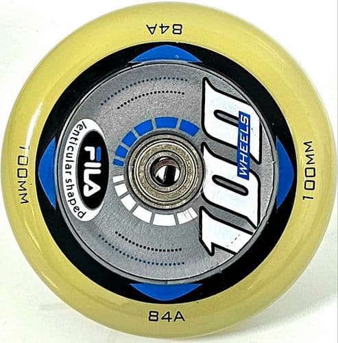 גלגלים סט של 8 כולל מיסבים וספייסרים FILA LANTICULAR 100MM 84A פילה - Fila - גלגלים לרולרבליידס