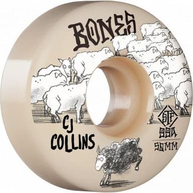 BONES STF Collins Black Sheep Skateboard Wheels 50mm V3 Slim 99A 4pk בונס - Bones - גלגלים לרולרבליידס