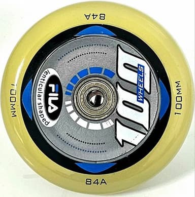 גלגלים סט של 4 כולל מיסבים וספייסרים FILA LANTICULAR 100MM 84A פילה - Fila - גלגלים לרולרבליידס
