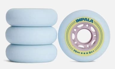 גלגלים סט של 4 Impala Inline Wheel Sky Blue/Yellow - IMPALA - גלגלים לרולרבליידס