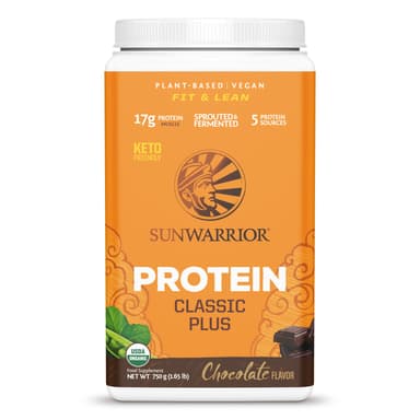 אבקת חלבון טבעוני פלוס | בטעם שוקולד | מכיל 750 גרם | סאן ווריור | SUNWARRIOR